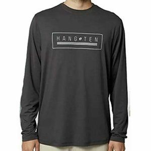 Hang Ten Men's UPF 50+ Quick-Dry Soft Long Sleeve Sun Tee Shirt - Asphalt MEDIUM